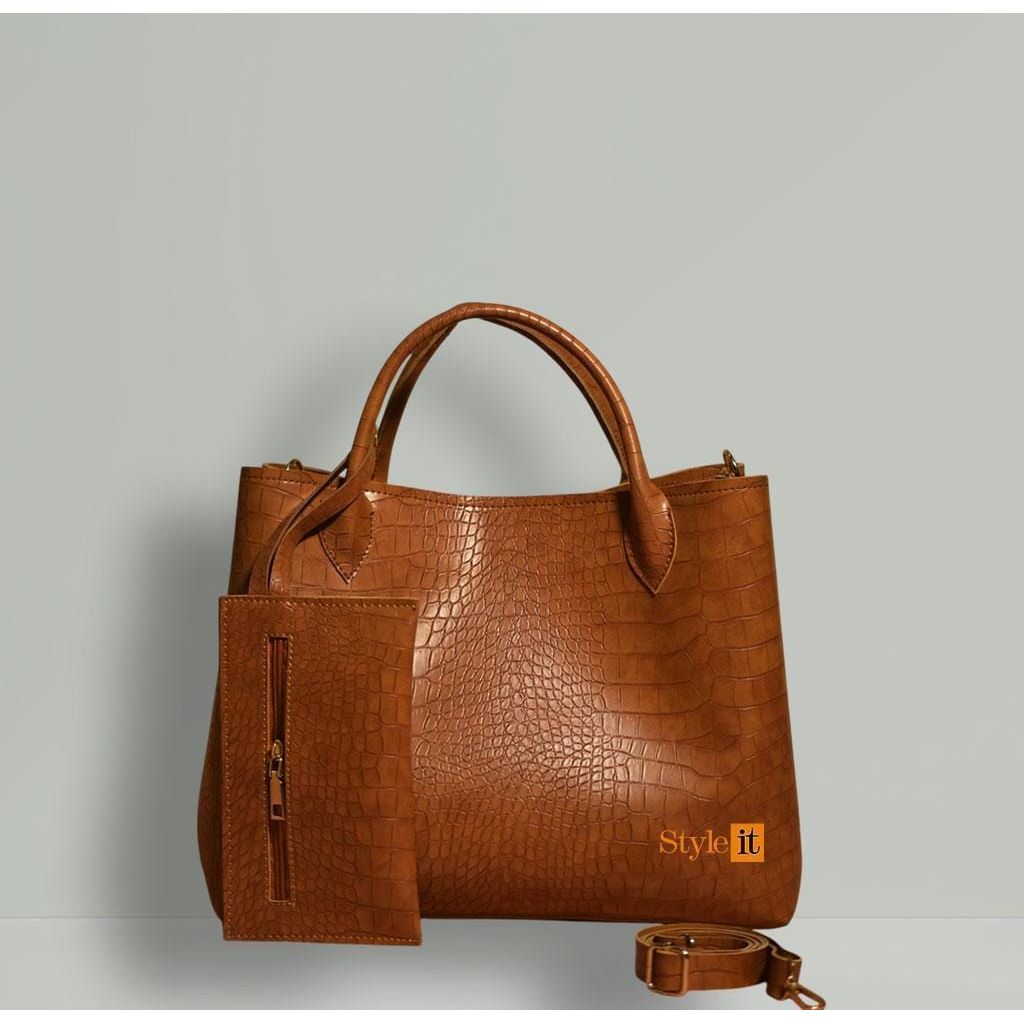 Premium PU Leather Handbag & Wallet Set for Women