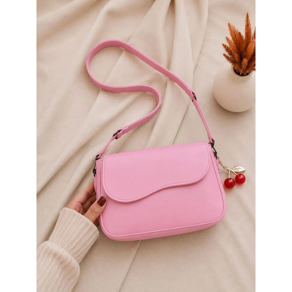 Girl's Leather Plain Purse