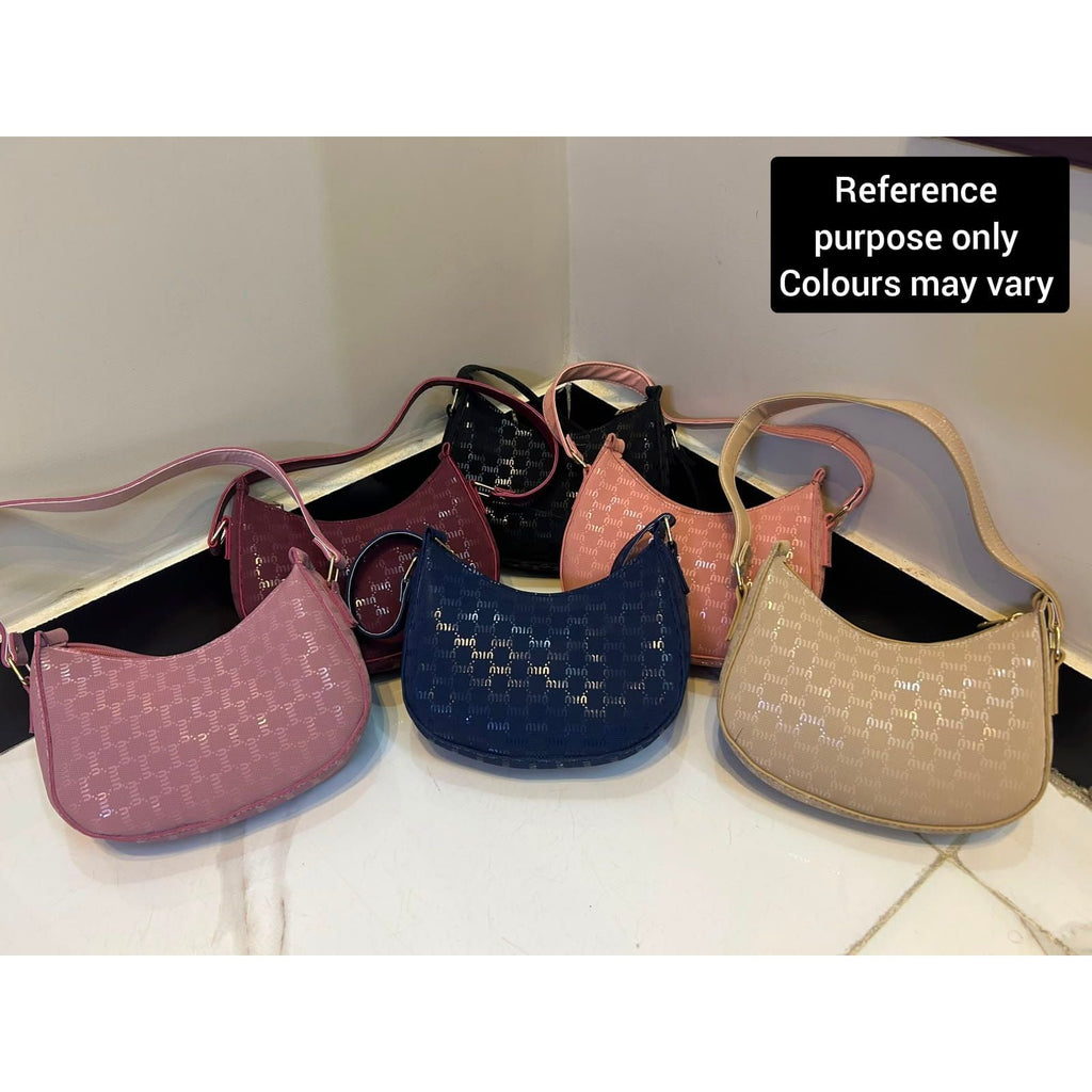 Luna Curve Purse – Elegant Printed Shoulder Handbag for Women