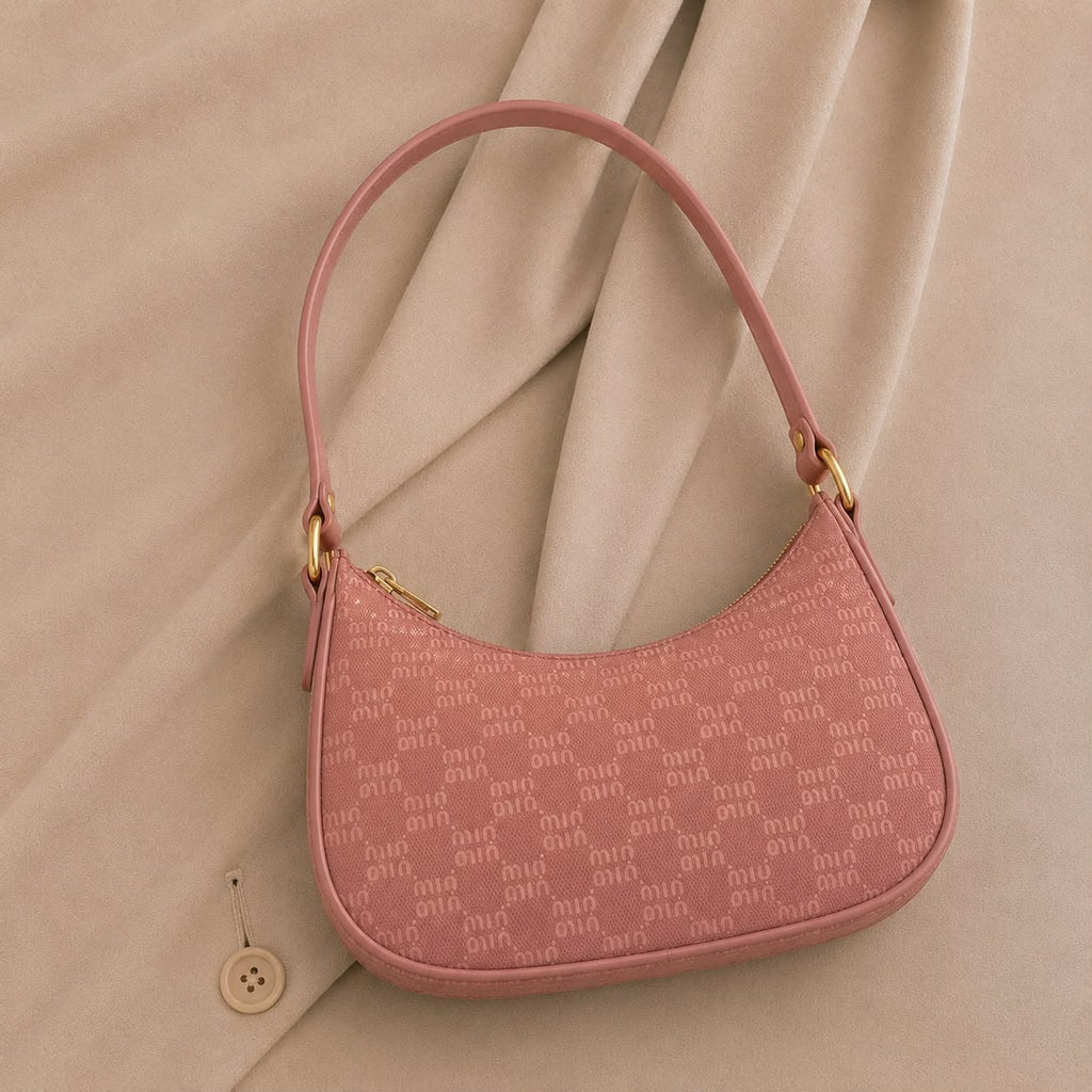 Luna Curve Purse – Elegant Printed Shoulder Handbag for Women