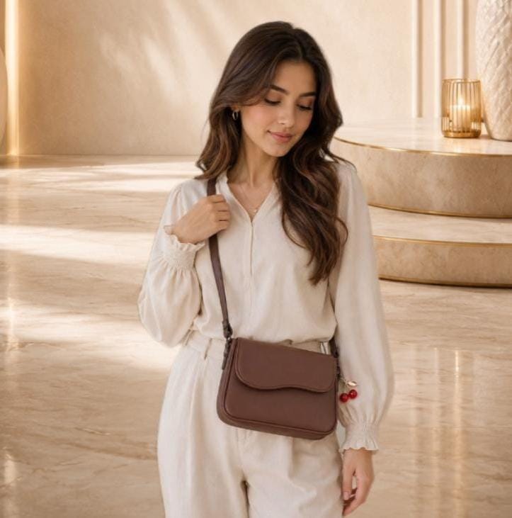 Girl's Leather Plain Purse